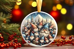 Round Christmas Ornament Sublimation|Clipart Product Image 1