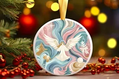 Round Christmas Ornament Sublimation|Clipart Product Image 2