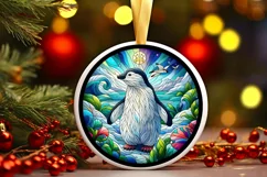 Round Christmas Ornament Sublimation|Clipart Product Image 2