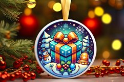 Round Christmas Ornament Sublimation|Clipart Product Image 1
