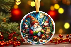 Round Christmas Ornament Sublimation|Clipart Product Image 2