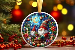 Round Christmas Ornament Sublimation|Clipart Product Image 2
