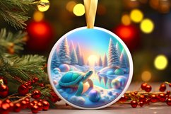 Round Christmas Ornament Sublimation|Clipart Product Image 1
