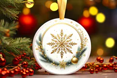 Round Christmass Ornament PNG Product Image 1