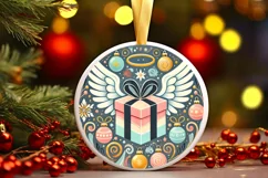 Round Christmas Ornament Sublimation|Clipart Product Image 2