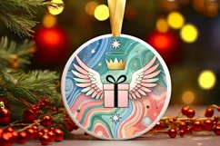 Round Christmas Ornament Sublimation|Clipart Product Image 2