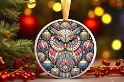 Round Christmas Ornament Sublimation|Clipart Product Image 2