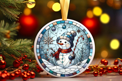 Round Christmass Ornament PNG Product Image 1