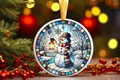 Round Christmas Ornament Sublimation|Clipart Product Image 1