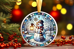 Round Christmass Ornament PNG Product Image 1