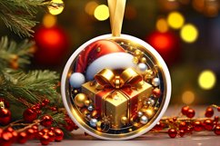 Round Christmas Ornament Sublimation|Clipart Product Image 1