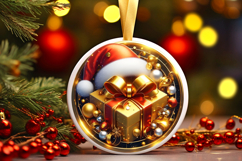 Round Christmass Ornament PNG Product Image 1