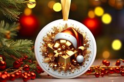 Round Christmas Ornament Sublimation|Clipart Product Image 1