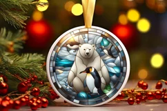 Round Christmas Ornament Sublimation|Clipart Product Image 2