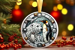 Round Christmas Ornament Sublimation|Clipart Product Image 2