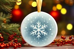 Round Christmas Ornament Sublimation|Clipart Product Image 3
