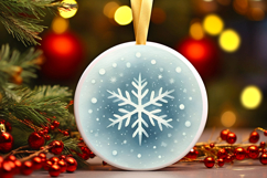 Round Christmass Ornament PNG Product Image 1