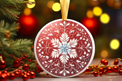 Round Christmass Ornament PNG Product Image 1