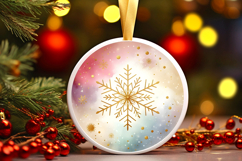 Round Christmass Ornament PNG Product Image 1