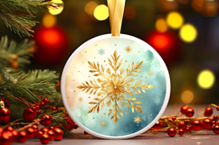 Round Christmass Ornament PNG Product Image 1