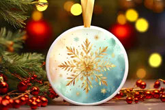 Round Christmass Ornament PNG Product Image 1