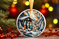 Round Christmas Ornament Sublimation|Clipart Product Image 1