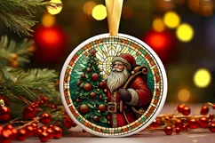 Round Christmas Ornament Sublimation|Clipart Product Image 2