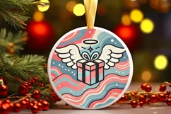 Round Christmas Ornament Sublimation|Clipart Product Image 2
