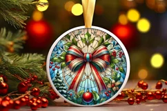 Round Christmas Ornament Sublimation|Clipart Product Image 2
