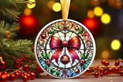 Round Christmas Ornament Sublimation|Clipart Product Image 2