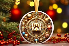 Round Christmas Ornament Sublimation|Clipart Product Image 1