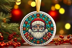 Round Christmas Ornament Sublimation|Clipart Product Image 2