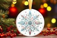 Round Christmass Ornament PNG Product Image 1