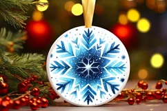 Round Christmas Ornament Sublimation|Clipart Product Image 3