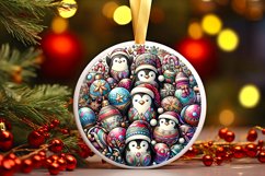 Round Christmas Ornament Sublimation|Clipart Product Image 1