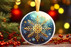 Round Christmass Ornament PNG Product Image 1