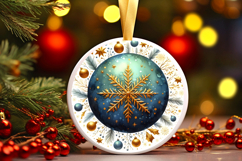Round Christmass Ornament PNG Product Image 1