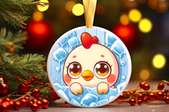Round Christmass Ornament PNG Product Image 1