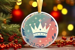 Round Christmas Ornament Sublimation|Clipart Product Image 2