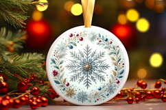 Round Christmass Ornament PNG Product Image 1