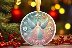Round Christmas Ornament Sublimation|Clipart Product Image 2