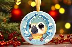 Round Christmas Ornament Sublimation|Clipart Product Image 2