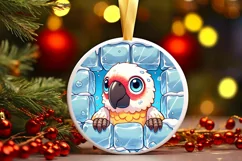 Round Christmas Ornament Sublimation|Clipart Product Image 2