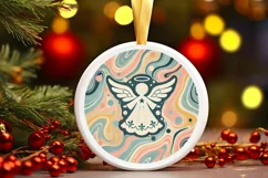 Round Christmas Ornament Sublimation|Clipart Product Image 2