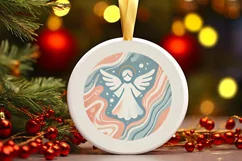 Round Christmas Ornament Sublimation|Clipart Product Image 2
