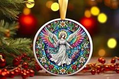 Round Christmas Ornament Sublimation|Clipart Product Image 2