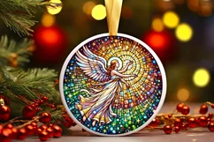 Round Christmas Ornament Sublimation|Clipart Product Image 2