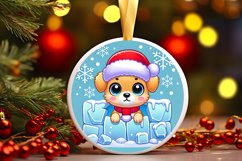 Round Christmas Ornament Sublimation|Clipart Product Image 1