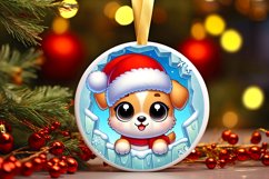 Round Christmas Ornament Sublimation|Clipart Product Image 1