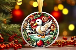 Round Christmas Ornament Sublimation|Clipart Product Image 2